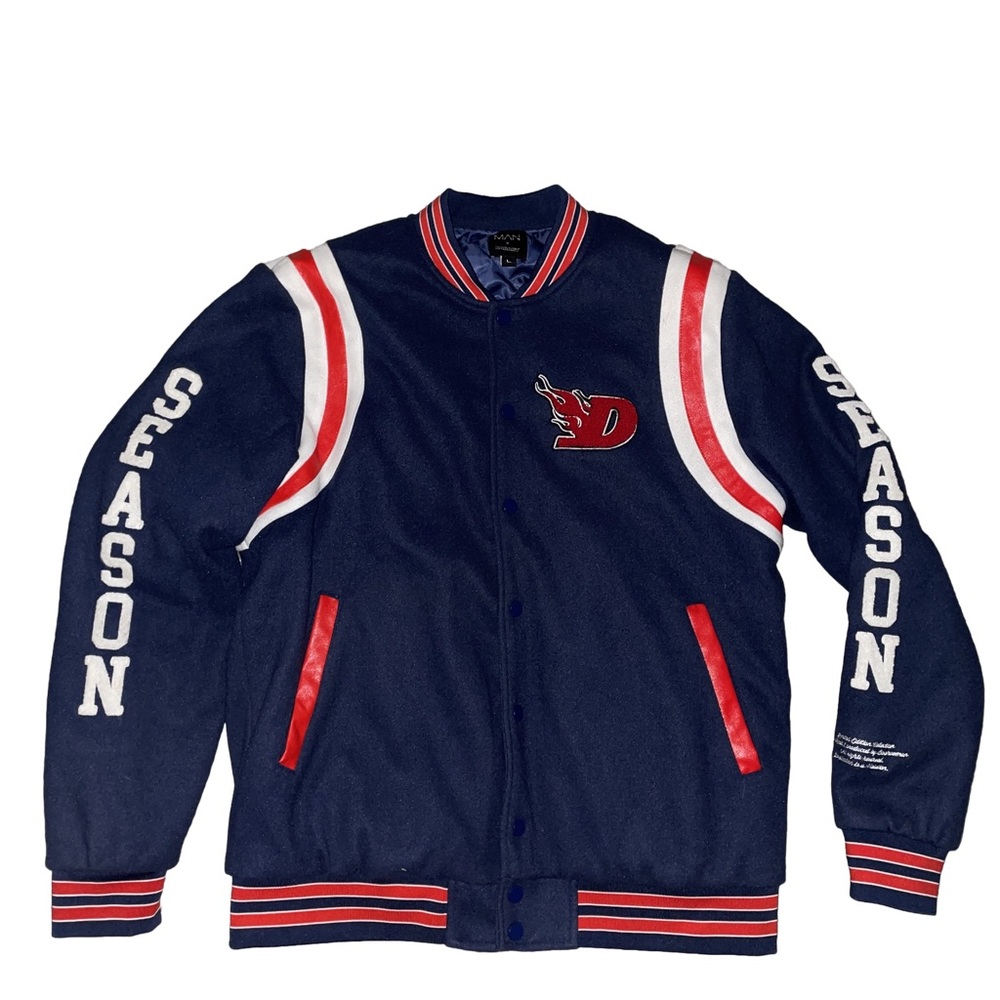 Boohooman/DaBaby collab! Varsity bomber jacket